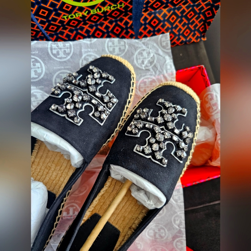 Tory burch embellished espadrilles